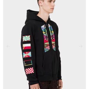 Marcelo Burton County of Milan Men's Flag Zipped Hoodie